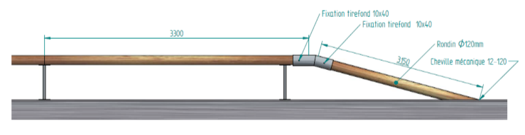 montage main courante sur muret